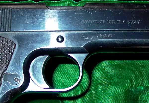 Colt Model of 1911 U.S. NAVY - Serial Number 897